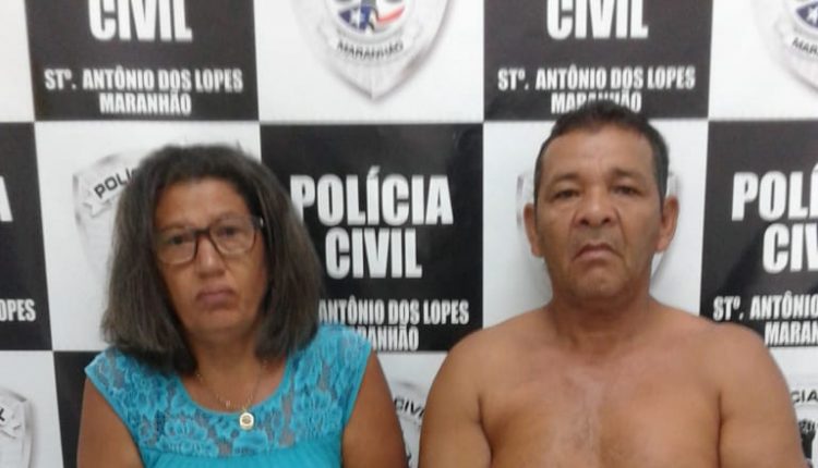 PolÃ­cia Civil prende casal suspeito de assassinar a mÃ£e do suspeito em Santo AntÃ´nio dos Lopes.