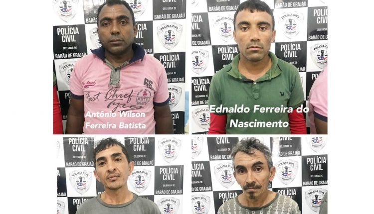 AÃ‡ÃƒO DA POLÃCIA CIVIL PRENDE QUATRO PESSOAS POR PORTE ILEGAL DE ARMA DE FOGO EM BARÃƒO DO GRAJAÃš