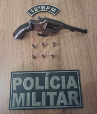 POLÍCIA MILITAR APRENDE ARMA DE FOGO NA CIDADE DE CAPINZAL DO NORTE