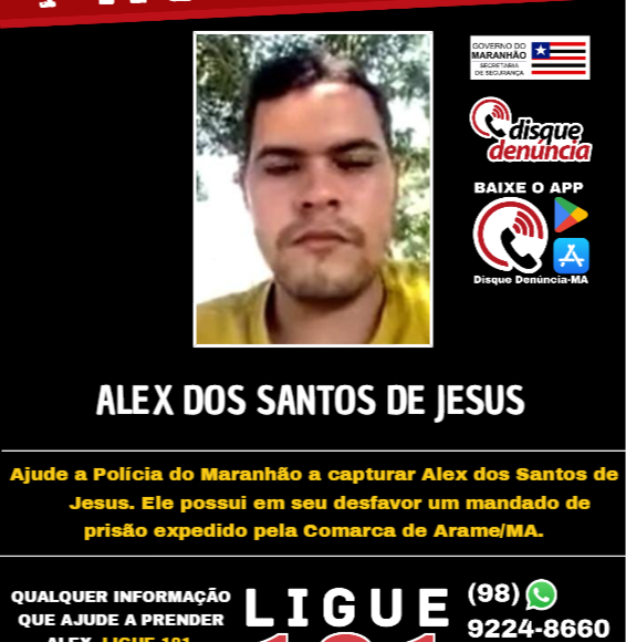 ALEX DOS SANTOS DE JESUS – procurado