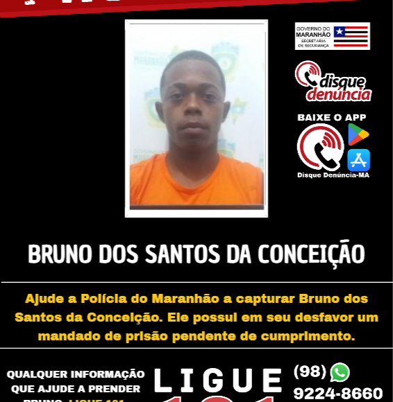 BRUNO DOS SANTOS DA CONCEIÇÃO – PROCURADO