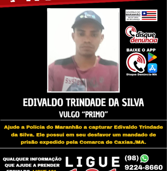 EDIVALDO TRINDADE DA SILVA – procurado