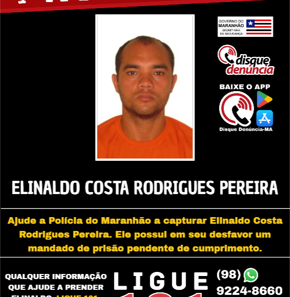 ELINALDO COSTA RODRIGUES PEREIRA – PROCURADO