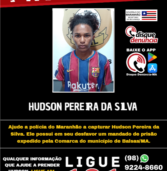 HUDSON PEREIRA DA SILVA – PROCURADO