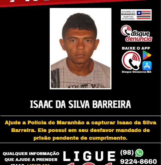 ISAAC DA SILVA BARREIRA – PROCURADO