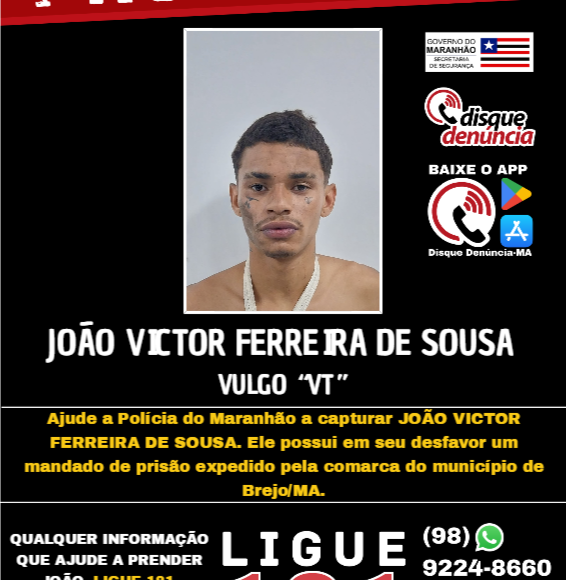 JOÃO VICTOR FERREIRA DE SOUSA – procurado (2)