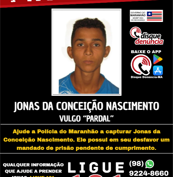 JONAS DA CONCEIÇÃO NASCIMENTO – PROCURADO