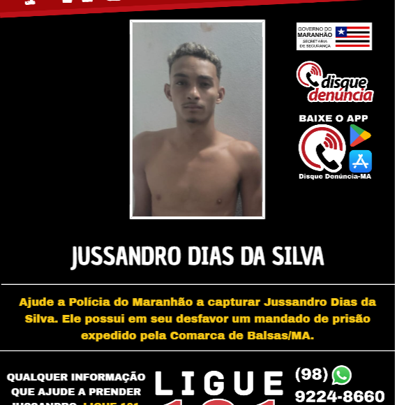JUSSANDRO DIAS DA SILVA – PROCURADO