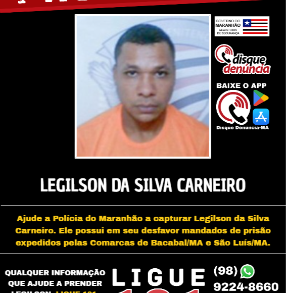 LEGILSON DA SILVA CARNEIRO – procurado