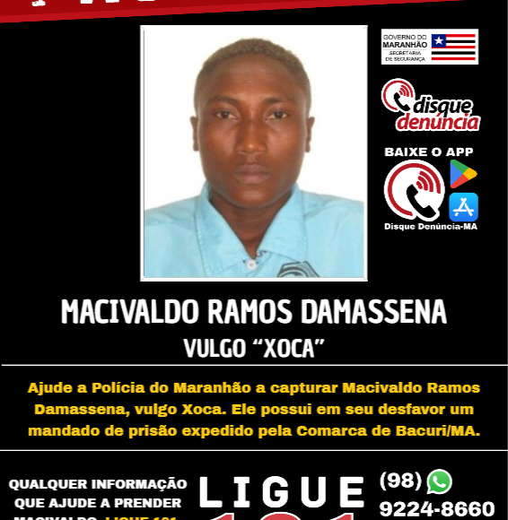MACIVALDO RAMOS DAMASSENA – procurado