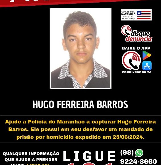 PROCURADO HUGO FERREIRA BARROS