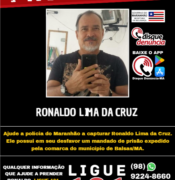 RONALDO LIMA DA CRUZ – PROCURADO