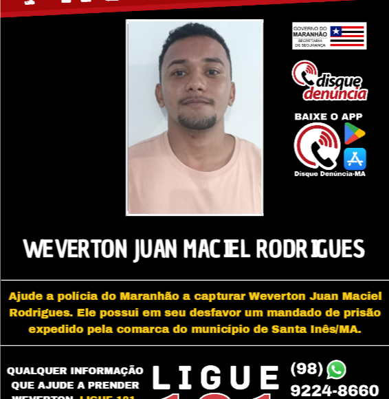 WEVERTON JUAN MACIEL RODRIGUES – PROCURADO
